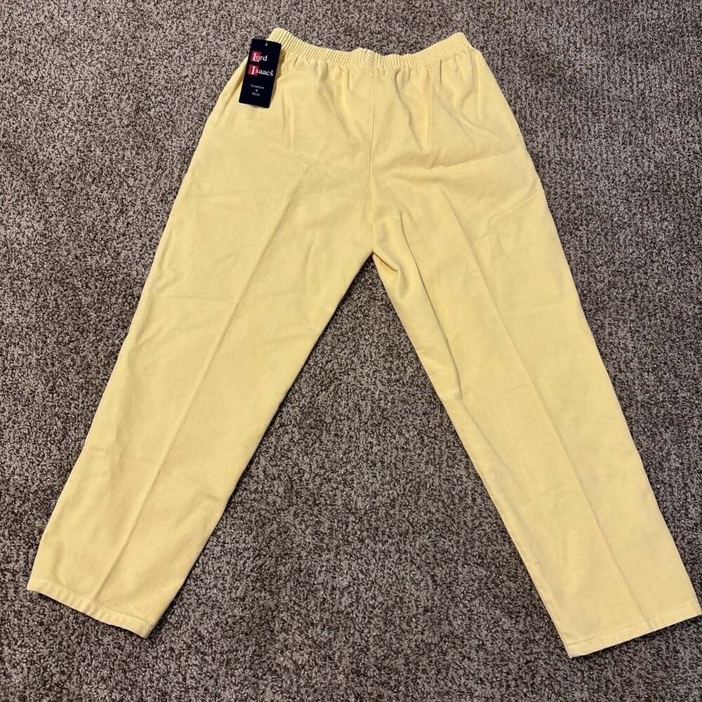 Lord Isaacs Yellow Pants Women’s 12 Stretch Straight Leg NWT
